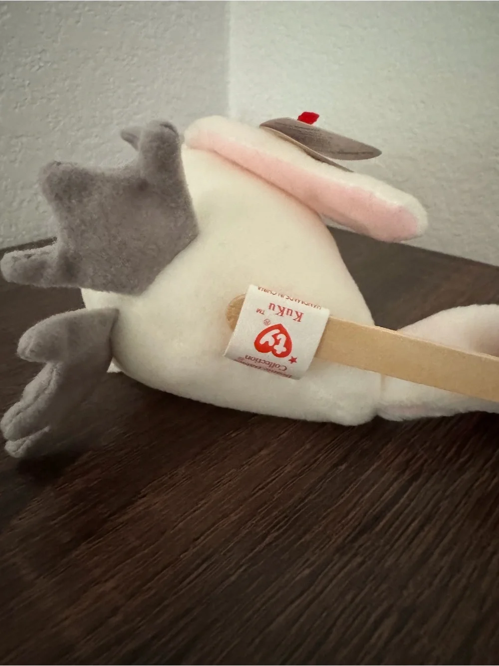 Ty KuKu White & Pink Cockatoo Plush Toy